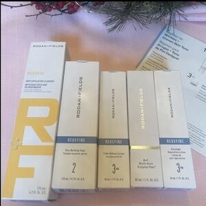 NEW Rodan + and Fields Redefine Regimen  5 Piece Set Kit LOT FULL SIZE Reverse